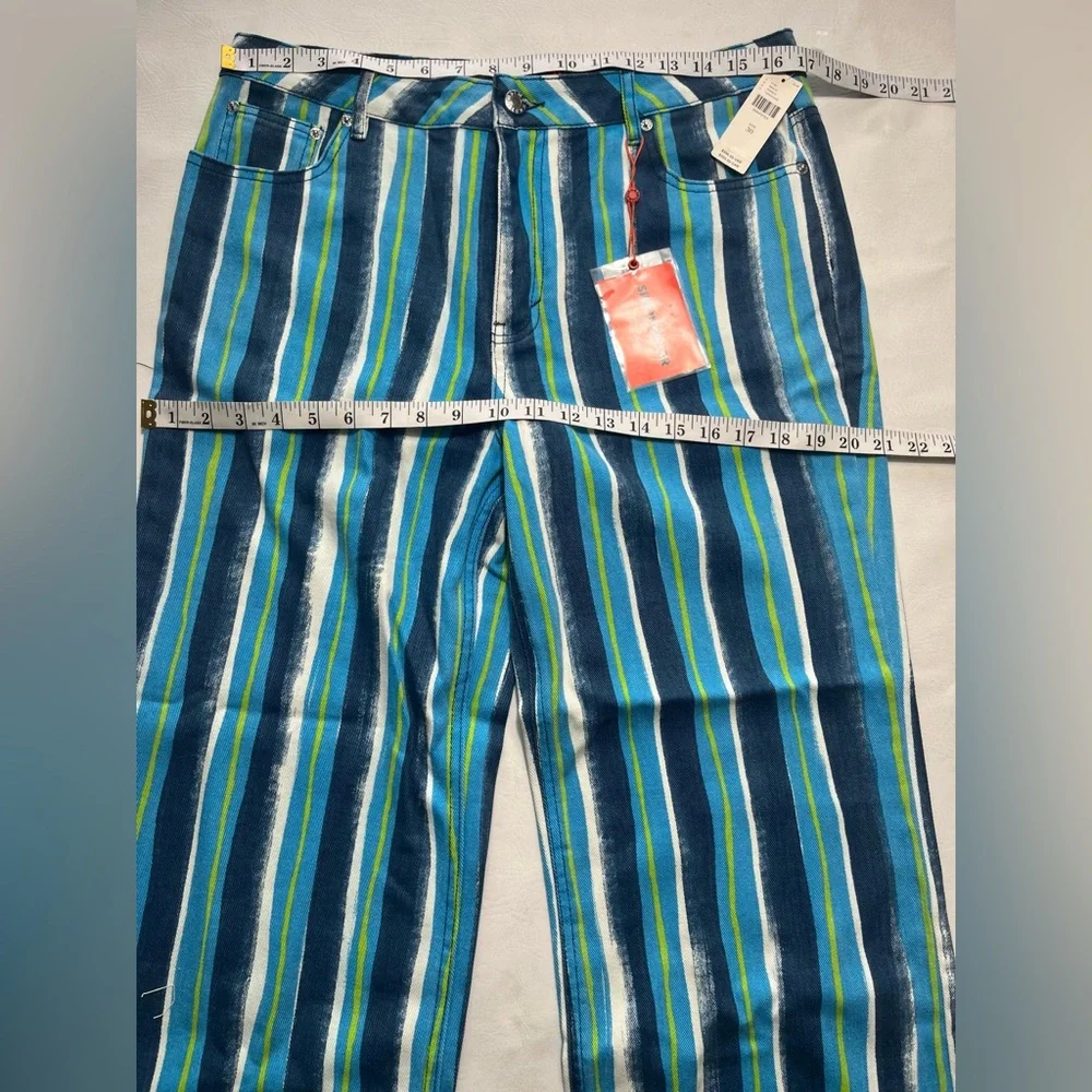 ANTHROPOLOGIE SIMON MILLER ASTRO HIGH-RIZE WIDE LEG JEANS BLUE SIZE 30 NWT - Picture 10 of 15